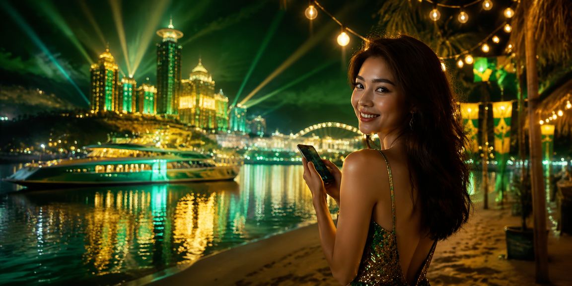 Pengguna memain slot di aplikasi mudah alih cm99 Genting Highlands